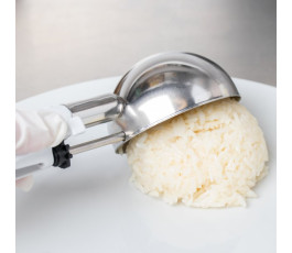 White Squeeze Handle Disher - 4.7 oz.