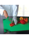 Green cutting board, anti-slip corners, with hook