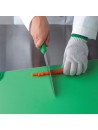 Green cutting board, anti-slip corners, with hook