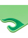 Green cutting board, anti-slip corners, with hook
