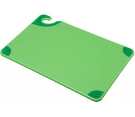 Green cutting board, anti-slip corners, with hook