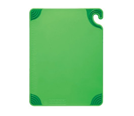 Green cutting board, anti-slip corners, with hook