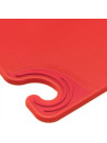 Red cutting board, anti-slip corners, with hook