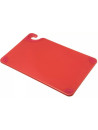 Red cutting board, anti-slip corners, with hook