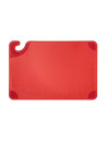 Red cutting board, anti-slip corners, with hook