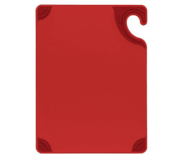 Red cutting board, anti-slip corners, with hook