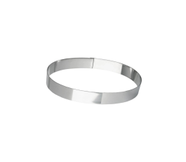 Cercle à entremets ovales inox 23 cm hauteur 3.5 cm