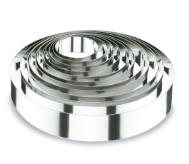 Cercle inox - diamètre 10 cm - hauteur 4 cm