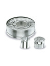 Plain stainless steel cutters 13.8x13.8x4.2 cm