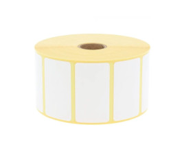Perforated white permanent adhesive - TSC TH220 printer - Pack of 12 rolls