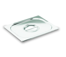 Couvercle à poignée en inox pour bacs GN 1/6