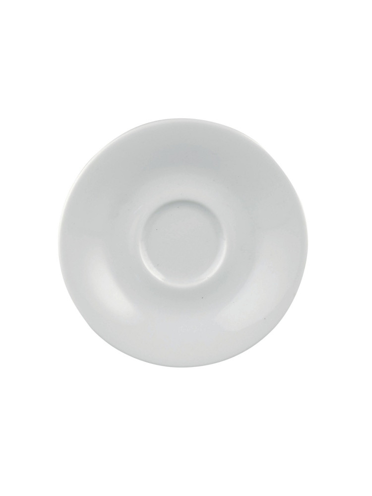 Sous-tasse à expresso blanche en porcelaine Ø 12 cm - Lot de 12