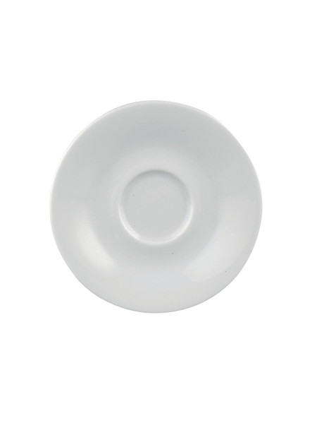 Sous-tasse à expresso blanche en porcelaine Ø 12 cm - Lot de 12