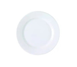 Assiette blanche plate ronde en porcelaine Ø 17 cm Pro.mundi K - Lot de 12