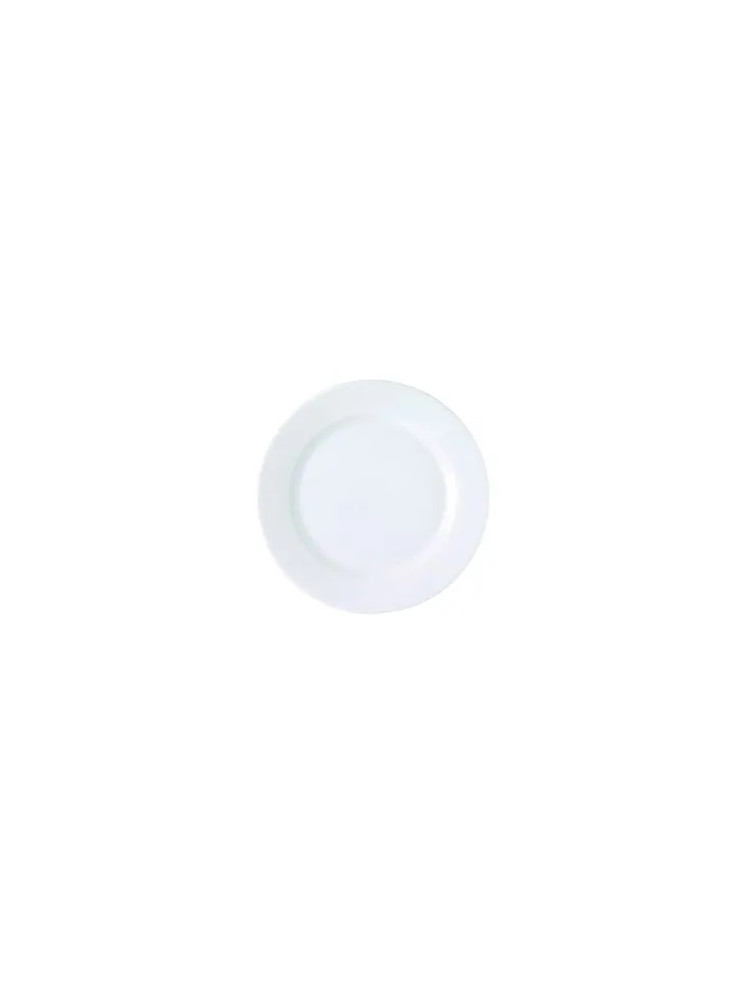 Assiette blanche plate ronde en porcelaine Ø 17 cm Pro.mundi K - Lot de 12