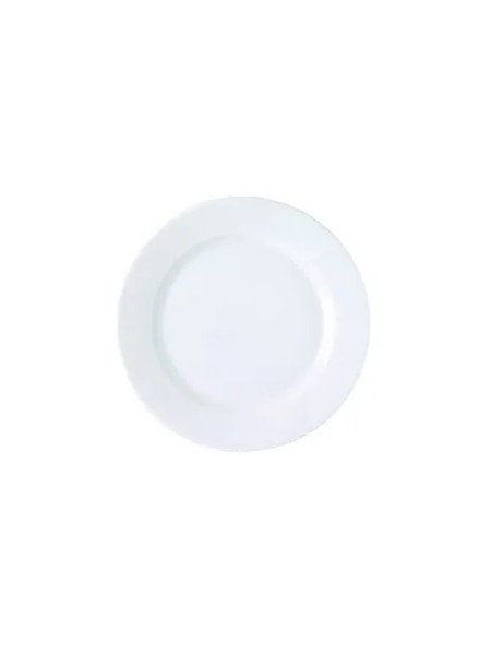 Assiette blanche plate ronde en porcelaine Ø 17 cm Pro.mundi K - Lot de 12