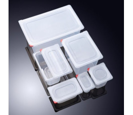Araven BASIC GN 1/3 polypropylene bin - Depth 100 mm - 3.7 L