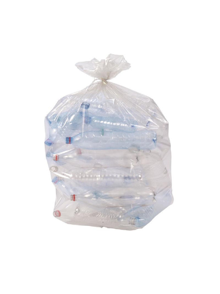 Sac Poubelle sans lien 120L Transparent - Carton de 200