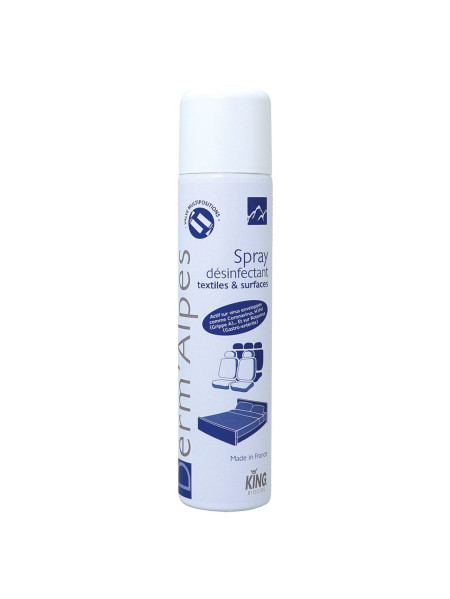 Spray désinfectant textile et surfaces 300ml Derm'Alpes KING Spray désinfectant textile et surfaces 300ml Derm'Alpes KING