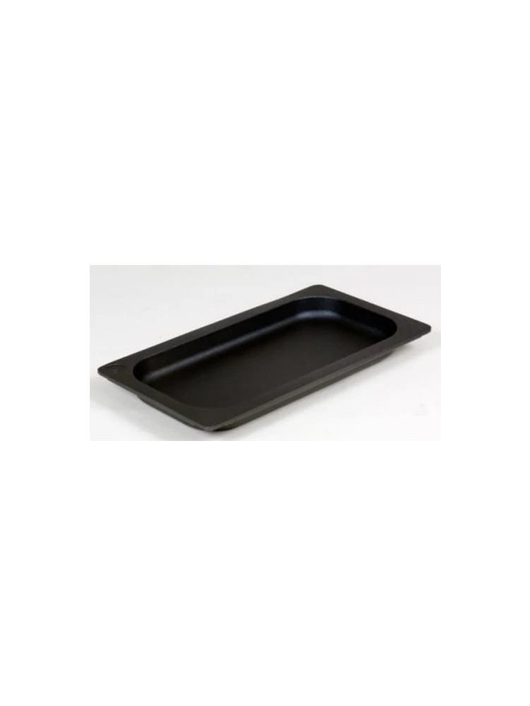 Plat de cuisson noir GN 1/3 - Profondeur 2cm - Josper