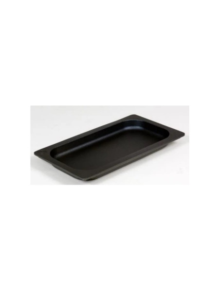 Plat de cuisson noir GN 1/3 - Profondeur 2cm - Josper