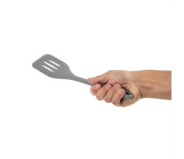 High temperature grey silicone bent spatula - 295mm -Vogue