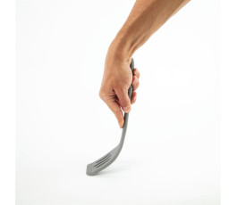 High temperature grey silicone bent spatula - 295mm -Vogue