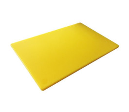 Planche à découper jaune en polyéthylène haute densité - GN 1/1- 53x32,5x2cm