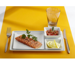Assiette carré pour restaurant