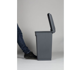 Plastic pedal bin 45 L Grey PROBBAX