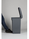 Plastic pedal bin 45 L Grey PROBBAX