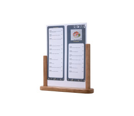 Chevalet de table rectangulaire marron Securit - 32 x 27,5 cm