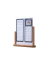 Securit brown rectangular table stand - 32 x 27.5 cm