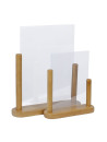 Securit brown rectangular table stand - 23 x 20 x 6 cm