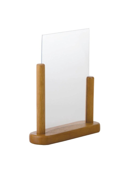 Securit brown rectangular table stand - 23 x 20 x 6 cm