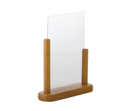 Securit brown rectangular table stand - 32 x 27.5 cm