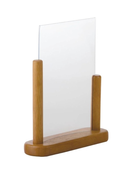 Securit brown rectangular table stand - 32 x 27.5 cm