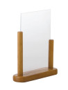 Securit brown rectangular table stand - 32 x 27.5 cm