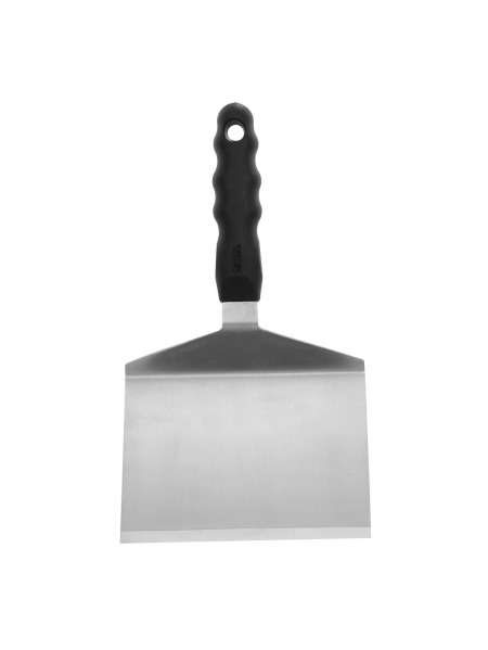 Spatule à steak large coudée manche noir 28 x 16 cm