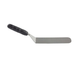 Spatule à steak Tablecraft lame inox longue coudée manche noir