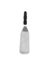Long steak spatula, black handle, angled, full blade