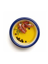 Set of 6 enameled steel sauce pots