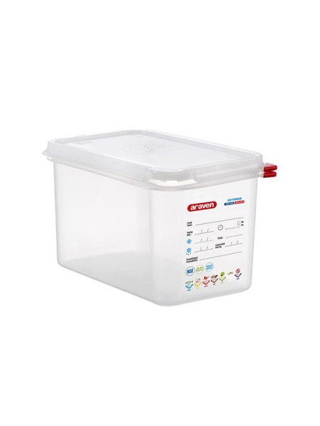 Araven GN 1/4 airtight container - Depth 150 mm - 4.3L