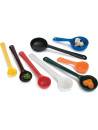 2 oz perforated measuring spoon with long handle - Red