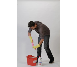 Yellow cleaning gloves, size 7/8 - Pack of 12 pairs