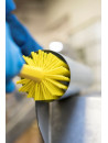Vikan cylindrical brush, Ø90 mm - Medium/hard bristles - Yellow