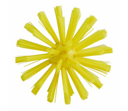 Vikan cylindrical brush, Ø90 mm - Medium/hard bristles - Yellow