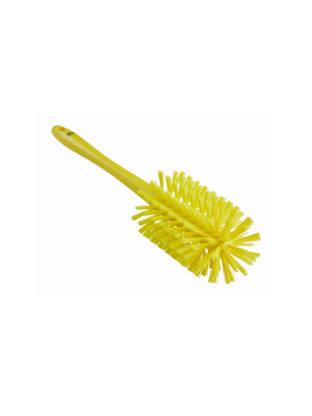Vikan cylindrical brush, Ø90 mm - Medium/hard bristles - Yellow