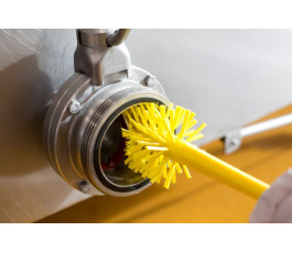Vikan cylindrical brush, Ø90 mm - Medium/hard bristles - Yellow