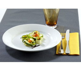 Assiette plate ronde blanche en porcelaine Ø 21 cm K - Lot de 12